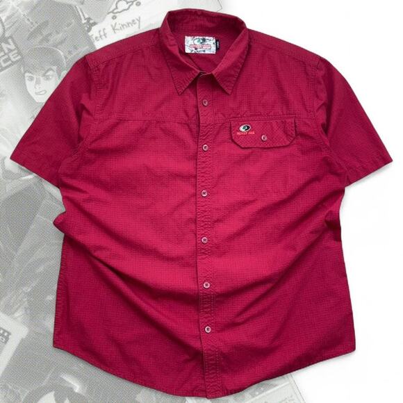 Y2k red waffle textured mossy - Picture 1 of 6